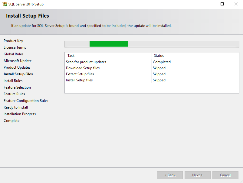 SQL Server installation install setup files