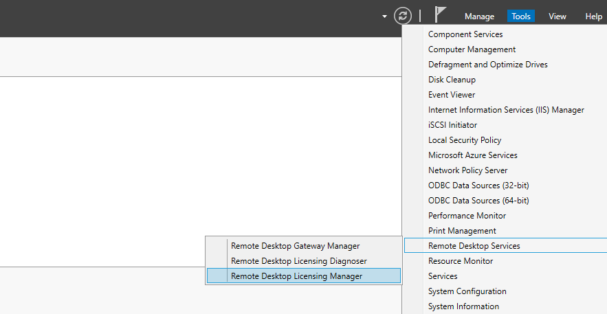 Server Manager Remote Desktop Licensing Manager