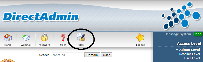 DirectAdmin files