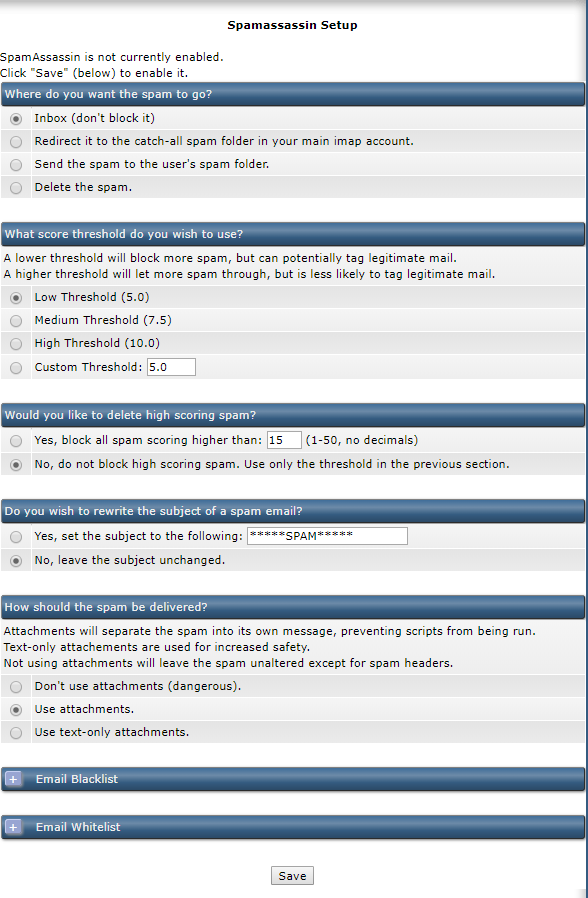 spamassassin setup spamassassin setup
