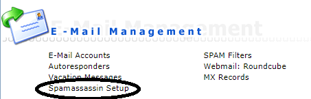 DirectAdmin spamassassin setup