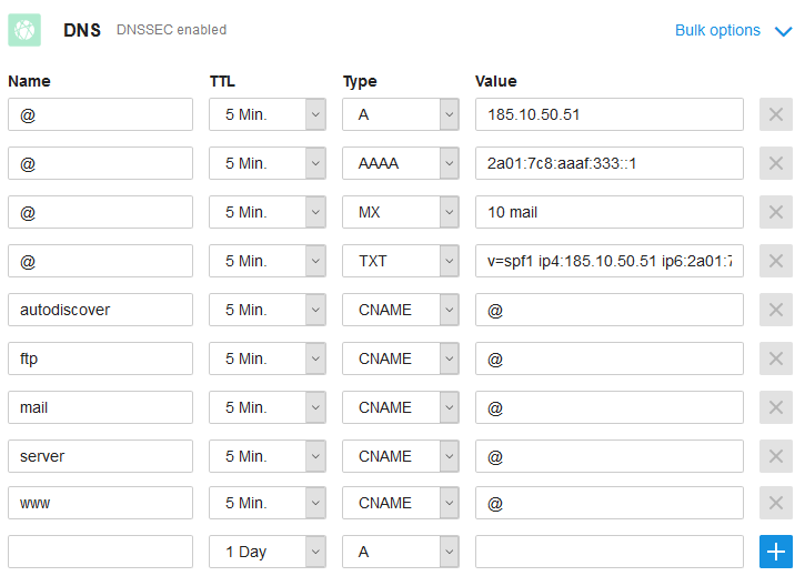 dns directadmin example