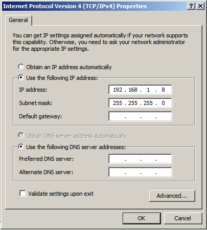 configure private ip