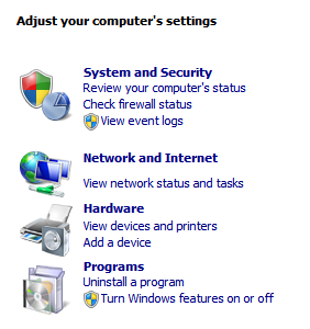 windows 2008 computer settings