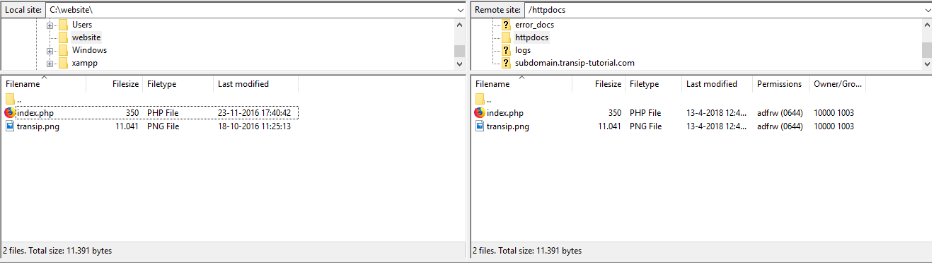 filezilla file transfers