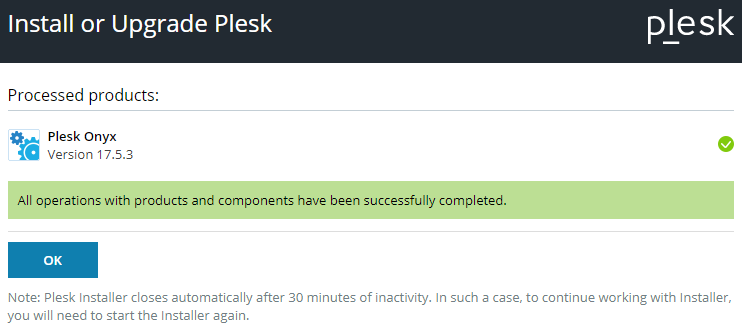 plesk components updated