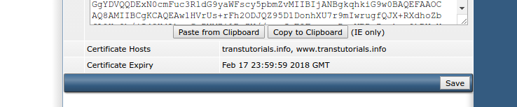 Informatie over het SSL-certificaat