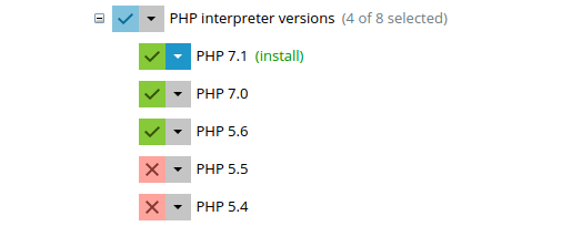 Add additional PHP-versions