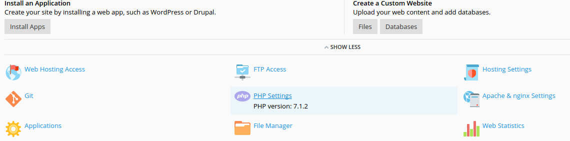 the current PHP version