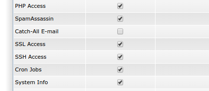 directadmin ssh package setting