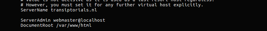 ServerName in een VHOST