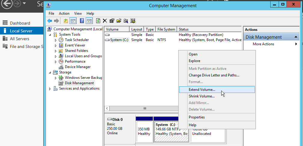 Windows diskmanager