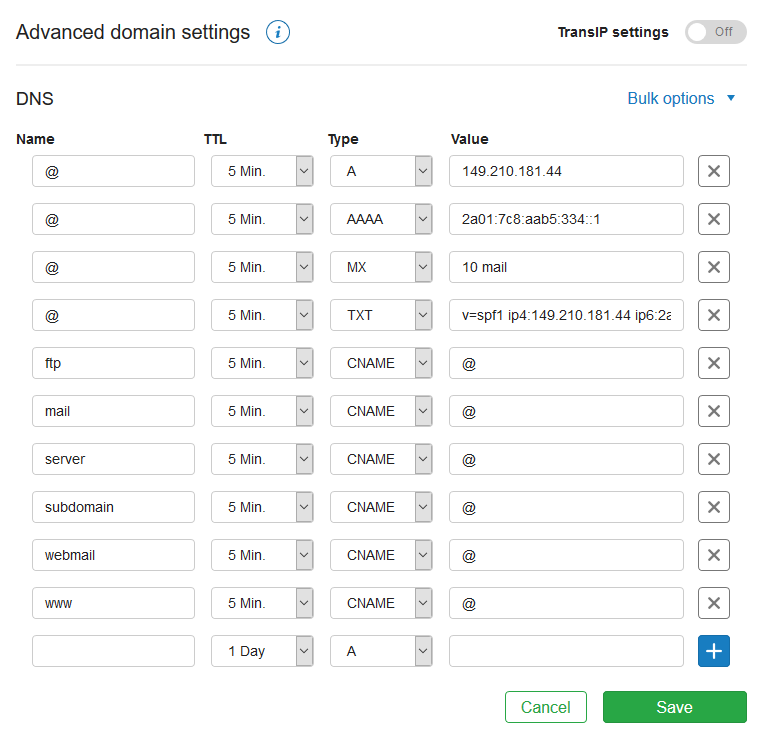 cp domain vps dns sample