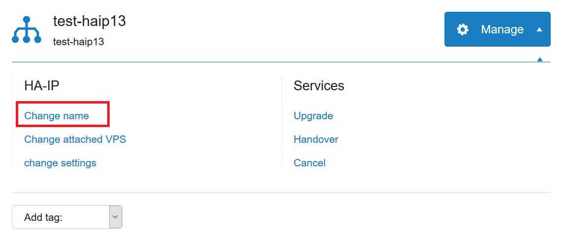 Change the name of your HA-IP