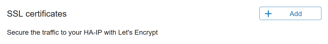 HA-IP SSL overview