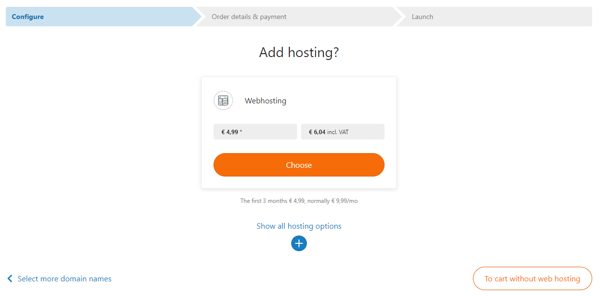 choose web hosting
