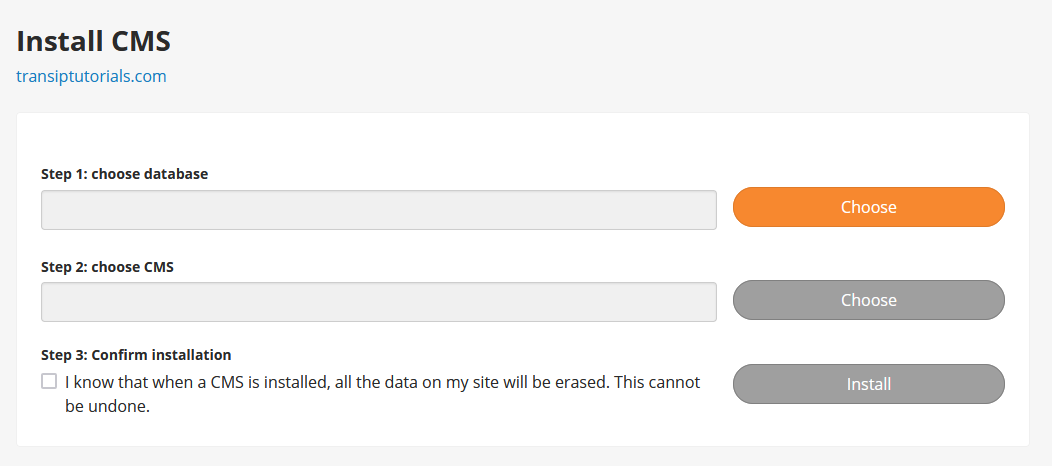 overview of cms install