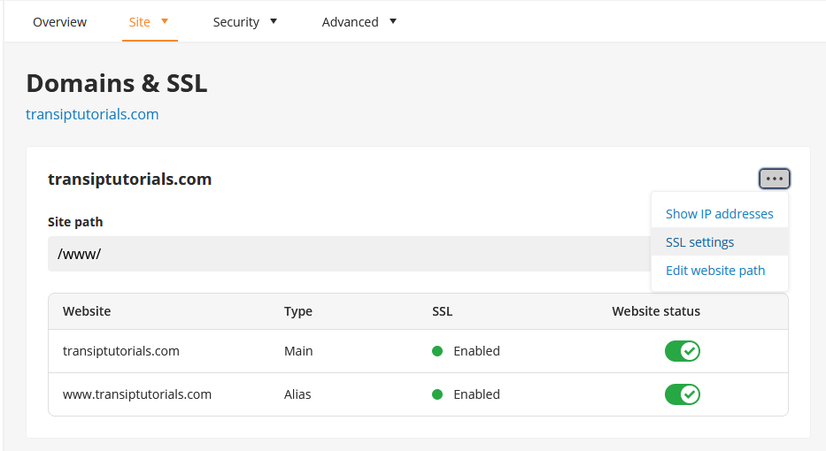 domains & SSL
