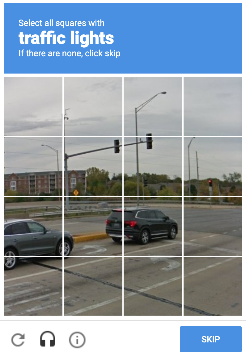 captcha traffic lights sample