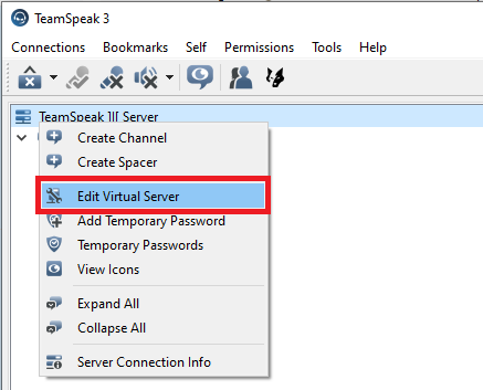 teamspeak edit server