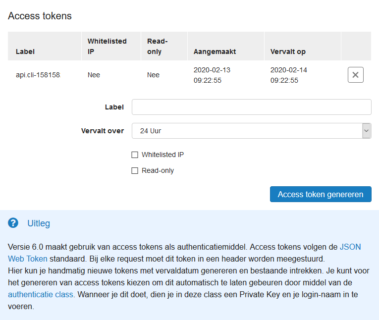 api access token