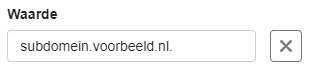 voorbeeld waarde alias record verwijzing naar extern (sub)domein