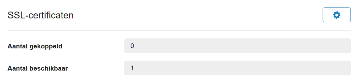 HA-IP beschikbaar aantal SSL-certificaten