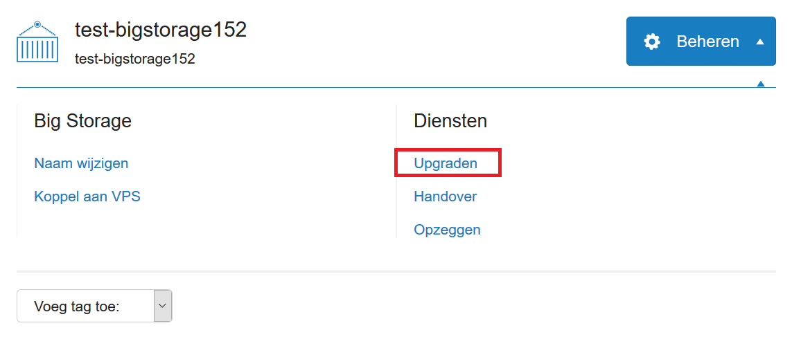 cp vps big storage beheren upgraden