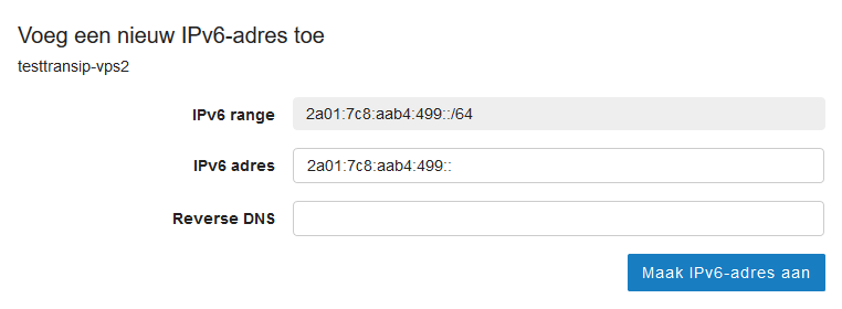 een ipv6 adres toevoegen