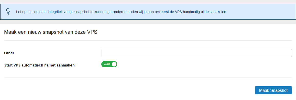 cp vps nieuwe snapshot