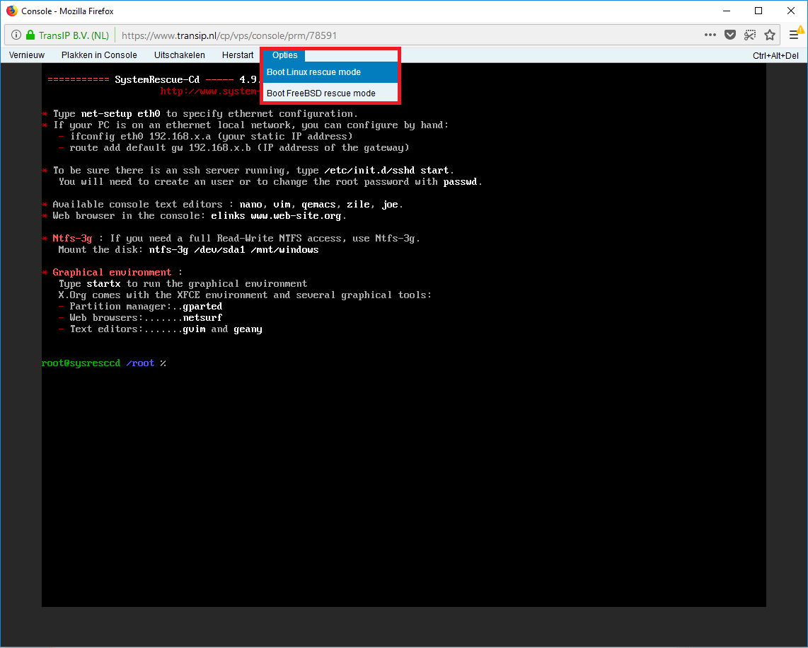 vps linux rescue mode