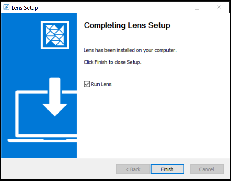 lens finish setup