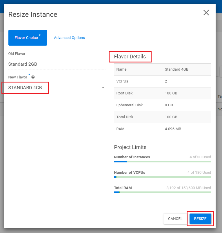 openstack-resize-knop