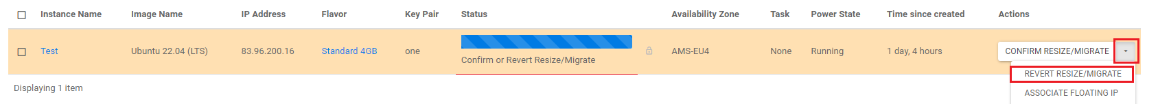 openstack-revert-resize