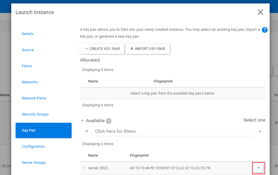 openstack-key-pair-toevoegen