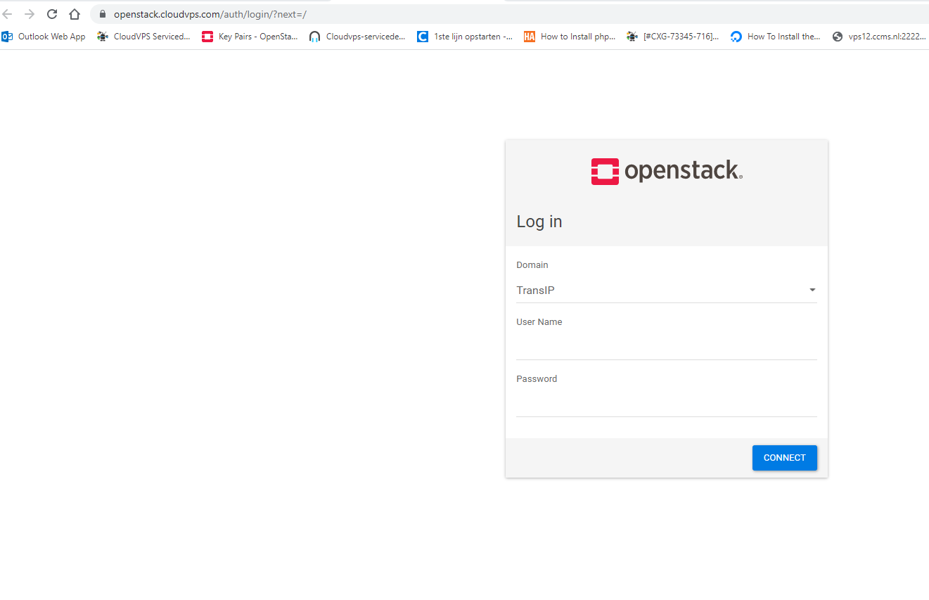 log in pagina