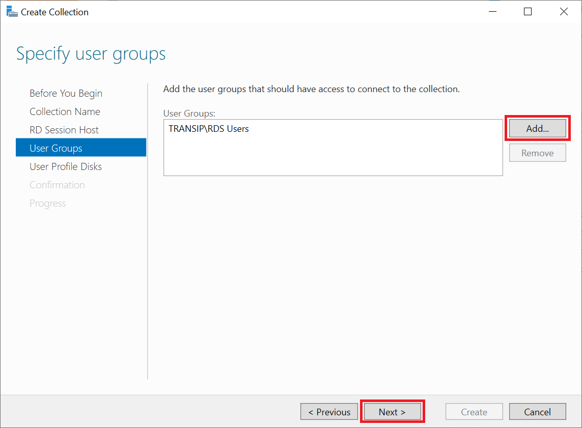 create collection groups add