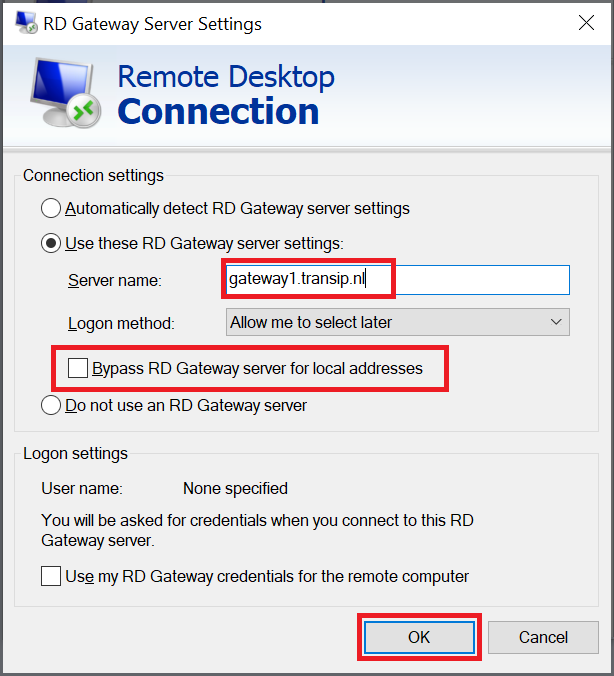 mstsc rd gateway server settings