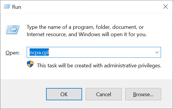 windows run ncpa