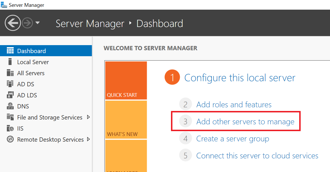 server manager add other servers to manage