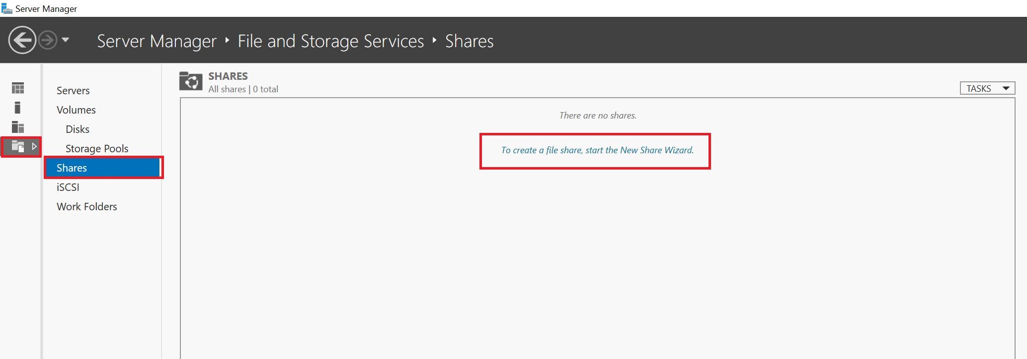 server manager file and storage services add new share