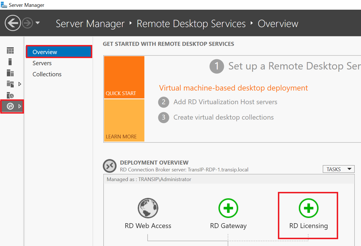 server manager remote desktop services rd licensing