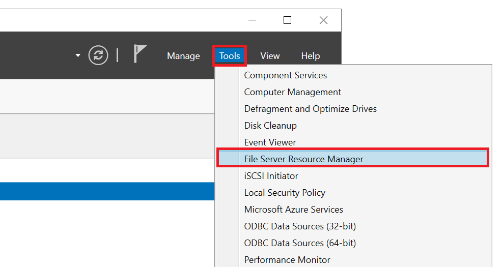 resource manager tools file server resource manager