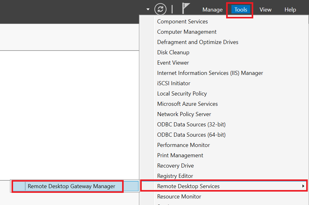 server manager tools rd gateway manager