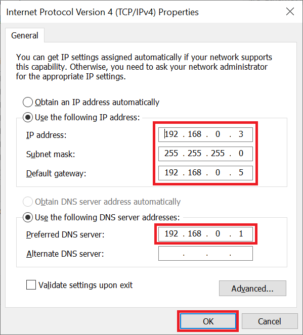 windows ipv4 properties 