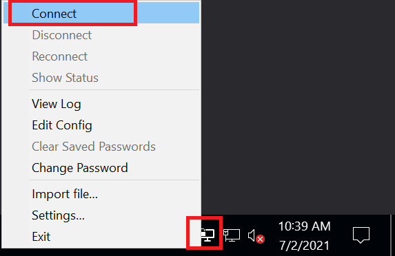 Windows openvpn connect