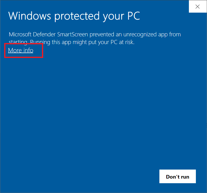 windows protected pc more info