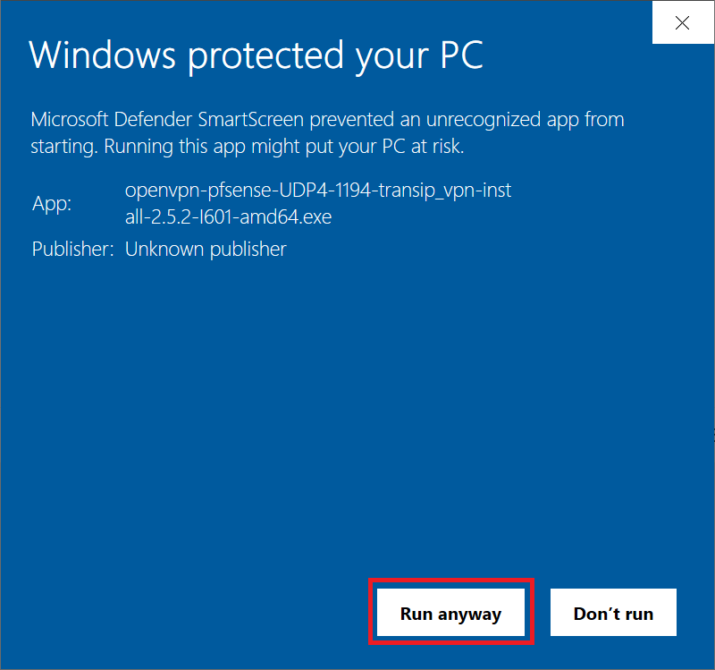 Windows protected this pc run anyway