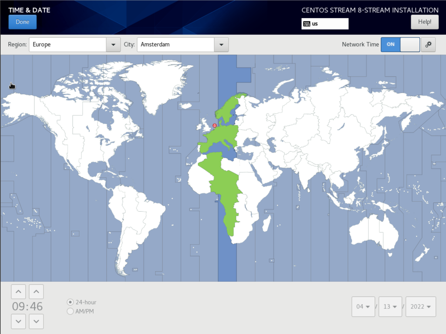 centos stream 8 installation date and time