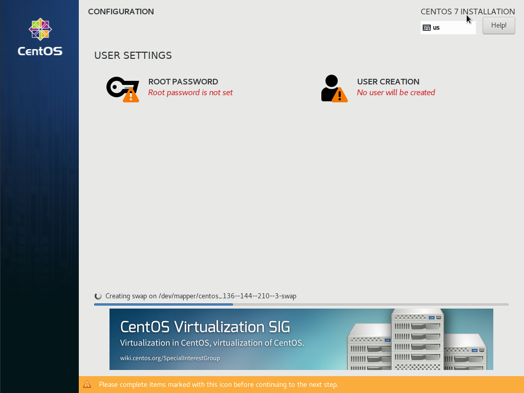 centos7 installation configuration